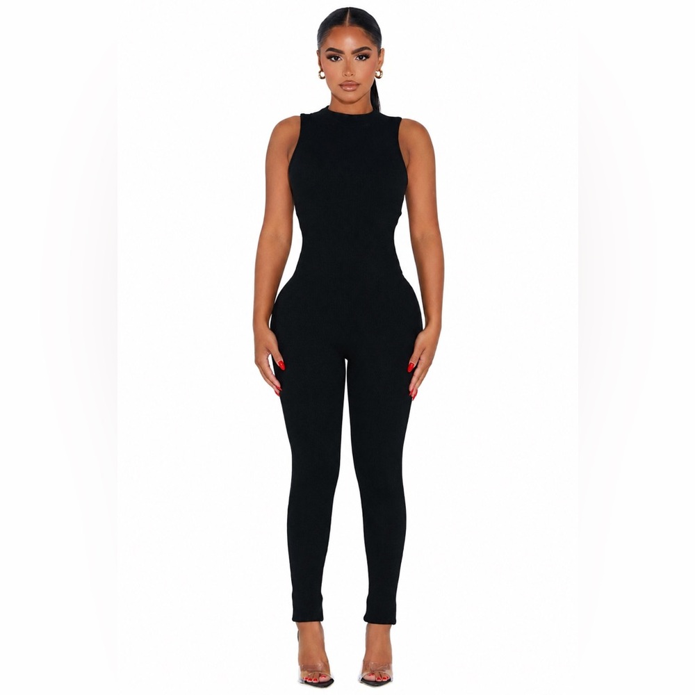 Naked Wardrobe Hole'd Back Ribbed Jumpsuit